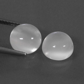 カラットの天然ホワイトムーンストーン（8.10 mm・透明）