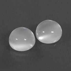 カラットの天然ホワイトムーンストーン（8.10 mm・透明）