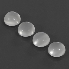 カラットの天然ホワイトムーンストーン（8.04 mm・透明）