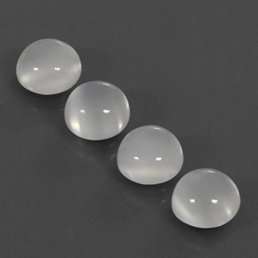 カラットの天然ホワイトムーンストーン（8.04 mm・透明）