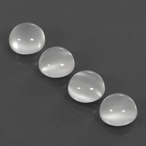カラットの天然ホワイトムーンストーン（8.01 mm・透明）