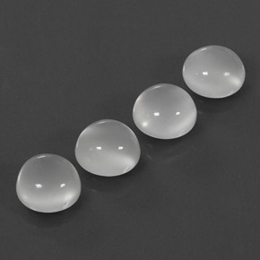 カラットの天然ホワイトムーンストーン（8.10 mm・透明）