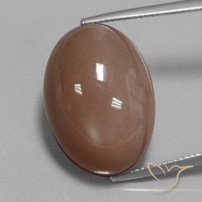 27.61ct 天然 ミディアムブラウン ムーンストーン, 楕円形, オペーク