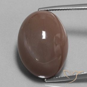 29.70ct 天然 エスプレッソブラウン ムーンストーン, 楕円形, オペーク