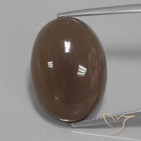 22.19ct 天然 ミディアムブラウン ムーンストーン, 楕円形, オペーク