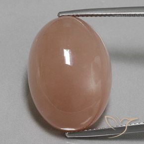 28.17ct 天然 ミディアムオレンジ ムーンストーン, 楕円形, オペーク