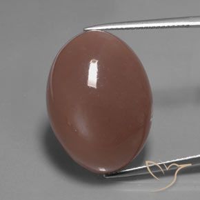 30.93ct 天然 赤みがかったブラウン ムーンストーン, 楕円形, 半透明