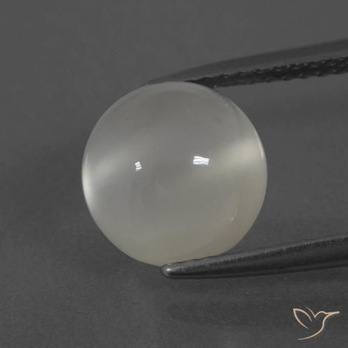 3.52ct 天然 ウォームホワイト ムーンストーン, ラウンド, 半透明