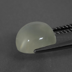 3.73カラットの天然ウォームホワイトムーンストーン、ラウンドカット、半透明