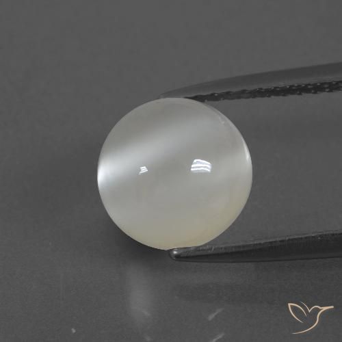 2.94ct 天然 ウォームホワイト ムーンストーン, ラウンド, 半透明