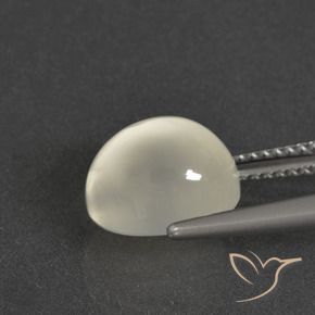 4.17カラットの天然ウォームホワイトムーンストーン、オーバルカット、半透明