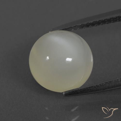 2.86ct 天然 ウォームホワイト ムーンストーン, ラウンド, 半透明