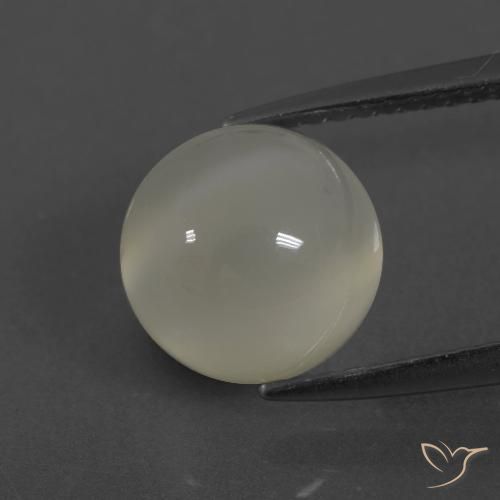 3.33ct 天然 ウォームホワイト ムーンストーン, ラウンド, 半透明