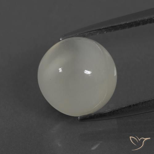 3.36ct 天然 ウォームホワイト ムーンストーン, ラウンド, 半透明