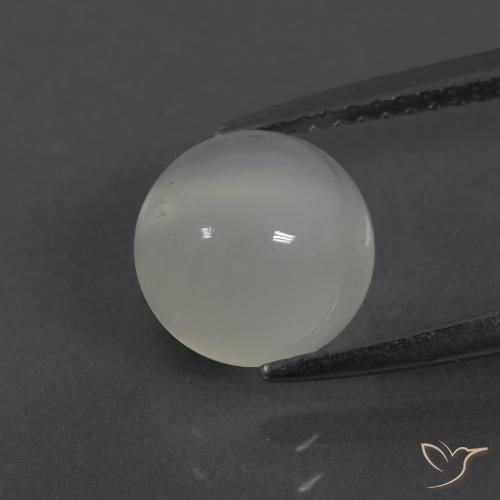2.53ct 天然 ウォームホワイト ムーンストーン, ラウンド, 半透明