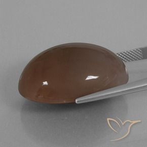 41.62カラットの天然チョコレートブラウンムーンストーン（26.9×19.5 mm・オーバルカット）