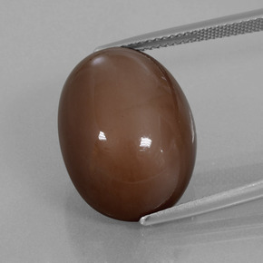 22.96カラットの天然ペカンブラウンムーンストーン（19.9×15 mm・オーバルカット）