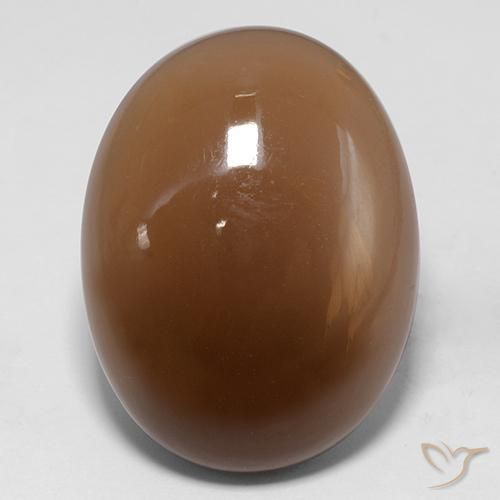 30.74ct 天然 ゴールドブラウン ムーンストーン, 楕円形, 半透明