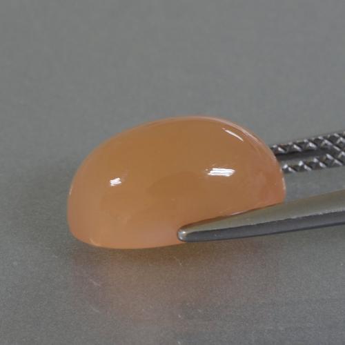 3.49カラットの天然カンタロープオレンジムーンストーン（11.7×7.2 mm・オーバルカット）