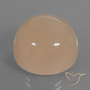 19.74カラットの天然ライトオレンジムーンストーン、ラウンド、半透明