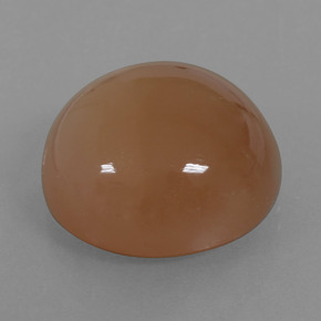 23.28カラットの天然ウォームブラウンムーンストーン、ラウンドカット、半透明