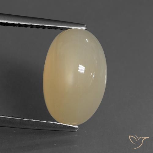 6.76ct 天然 薄いブラウン ムーンストーン, 楕円形, 半透明