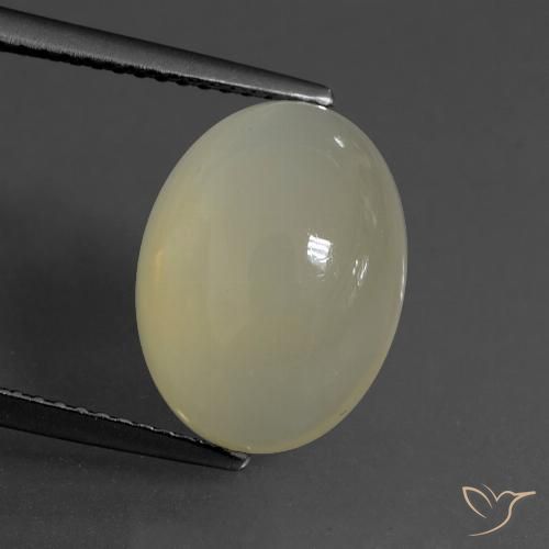 6.70ct 天然 薄いウォームブラウン ムーンストーン, 楕円形, 半透明