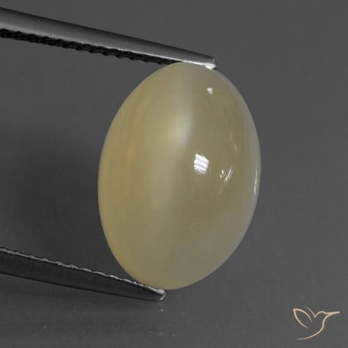 6.58ct 天然 薄いブラウン ムーンストーン, 楕円形, 半透明