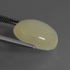 6.67カラットの天然ミディアム薄いブラウンムーンストーン（14.5×11.3 mm・オーバルカット）
