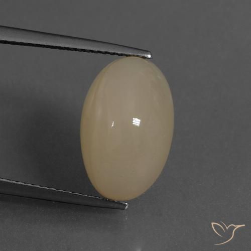 8.02ct 天然 ライトブラウン ムーンストーン, 楕円形, 半透明