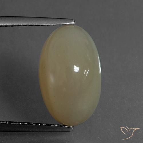 6.53ct 天然 薄いブラウン ムーンストーン, 楕円形, 半透明