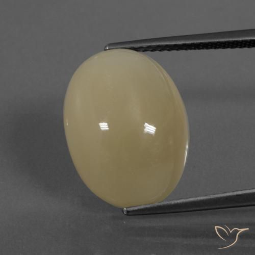 11.29ct 天然 ミディアム薄いブラウン ムーンストーン, 楕円形, 半透明