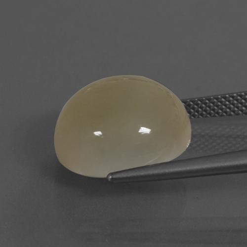 11.50カラットの天然ライトゴールドムーンストーン、ラウンドカット、半透明