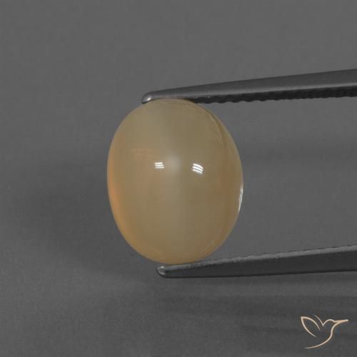 4.72ct 天然 ミディアムオレンジゴールド ムーンストーン, 楕円形, 半透明