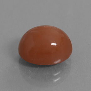 6.02カラットの天然ミディアムレッドムーンストーン（12.1×10.1 mm・オーバルカット）