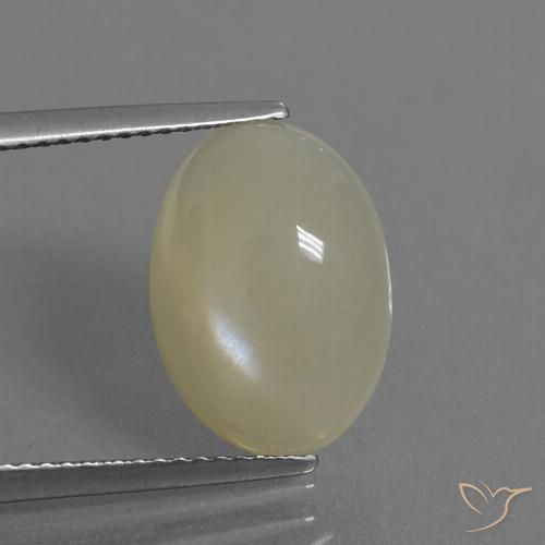 4.67ct 天然 ライトイエロー ムーンストーン, 楕円形, 半透明