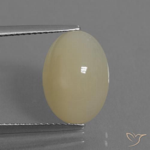 5.89ct 天然 薄いブラウン ムーンストーン, 楕円形, 半透明