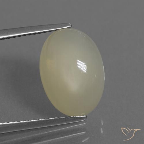 5.67ct 天然 ライトイエロー ムーンストーン, 楕円形, 半透明
