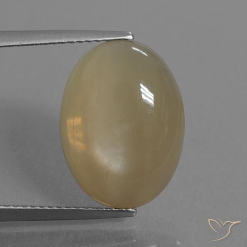 7.18ct 天然 ミディアムダークオレンジ ムーンストーン, 楕円形, 半透明
