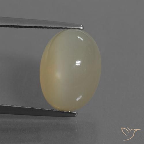8.75ct 天然 薄いコーヒーブラウン ムーンストーン, 楕円形, 半透明