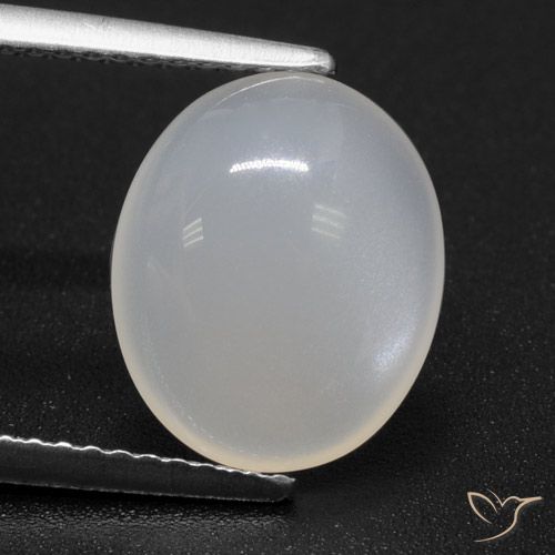 3.69ct 天然 半透明ホワイト ムーンストーン, 楕円形, 半透明