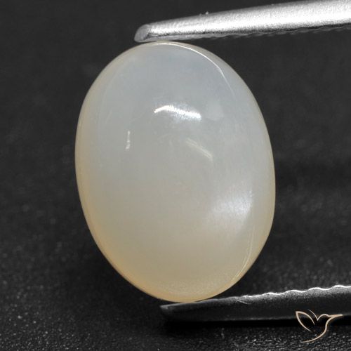 2.56ct 天然 半透明ホワイト ムーンストーン, 楕円形, 半透明