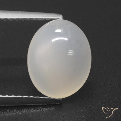 3.49ct 天然 半透明ホワイト ムーンストーン, 楕円形, 半透明