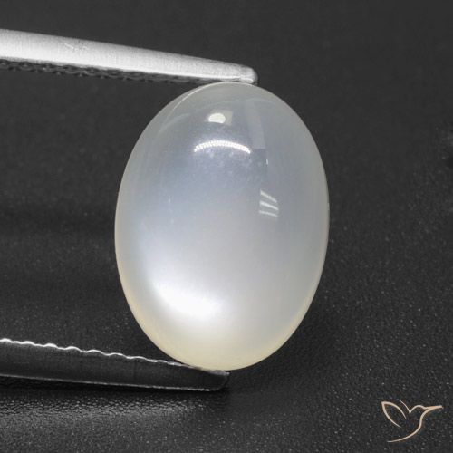 3.58ct 天然 半透明ホワイト ムーンストーン, 楕円形, 半透明