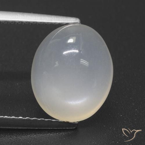 4.49ct 天然 半透明ホワイト ムーンストーン, 楕円形, 半透明