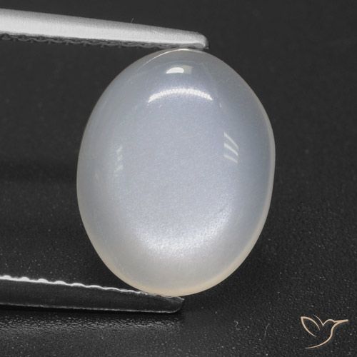 3.55ct 天然 半透明ホワイト ムーンストーン, 楕円形, 半透明