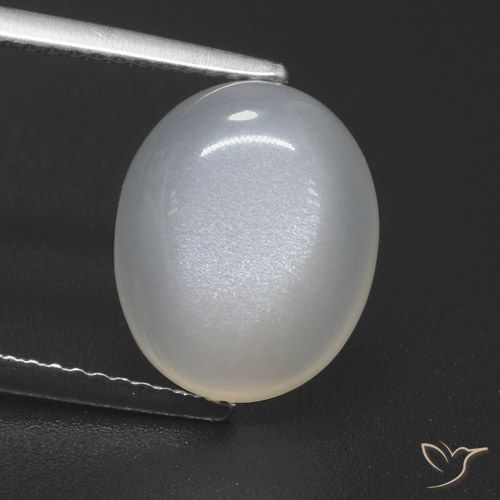 4.59ct 天然 クリームホワイト ムーンストーン, 楕円形, 半透明
