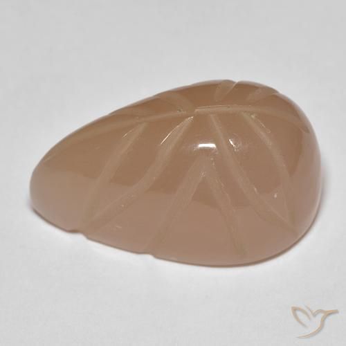 21.25カラットの天然Medium Dark-Orangeムーンストーン、ファンシー、半透明