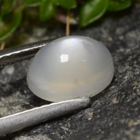 1.58カラットの天然半透明ホワイトムーンストーン（8.1×6.1 mm・オーバルカット）