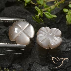 Shop natural 3.96ct ウォーム薄いブラウン ムーンストーン gems, フラワーカット, from インド at GemSelect. In stock, global shipping!